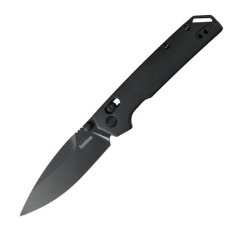 Нож складной Kershaw Iridium (длина: 200 мм, лезвие: 86 мм, черное), черный