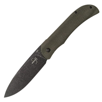 Ніж складаний Boker Plus Exskelibur I (довжина 207 мм, лезо 89 мм, чорне), оливковий