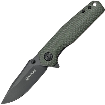 Нож складной Boker Magnum Field Flipper (длина: 183мм, лезвие: 72мм, черное), зеленый