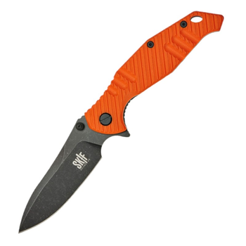 Нож складной SKIF Adventure II BSW (длина: 223 мм, лезвие: 97 мм, черное), оранжевый