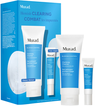 Набір для догляду за обличчям Murad Blemish Clearing Гель для очищення обличчя 200 мл + Сироватка для видалення пігментних плям 15 мл (0767332926445)