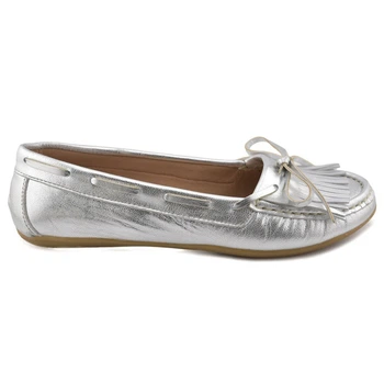 Мокасины Casual plata (3820_39) серебристая кожа