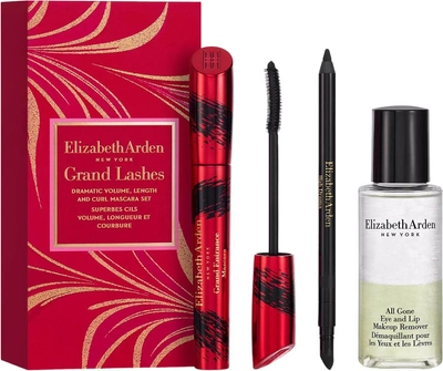Zestaw kosmetyków dekoracyjnych Elizabeth Arden Grand Lashes Tusz do rzęs 8.5 ml + Ołówek do oczu 1.2 g + Płyn do demakijażu 50 ml (0085805259228)