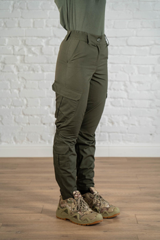 Жіночі армійські штани ріп-стоп з кишенями літні tactical Олива (668) , 3XL