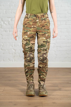 Тактические женские брюки со вставными наколенниками рип-стоп Мультикам (670) , XL