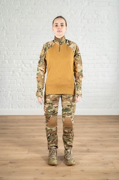 Армійська жіноча форма убакс та штани з наколінниками CoolMax ріп-стоп standart Мультикам Койот (633) , 2XL
