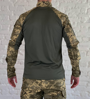 Військовий убакс з довгим рукавом ріп-стоп CoolMax tactical Піксель Олива (507) , 2XL