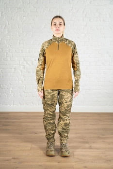 Жіноча армійська форма убакс та штани з кишенями ріп-стоп CoolMax standart Піксель Койот (624) , S