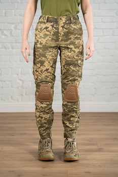 Женские тактические брюки со вставными наколенниками рип-стоп Пиксель Койот (673) , L