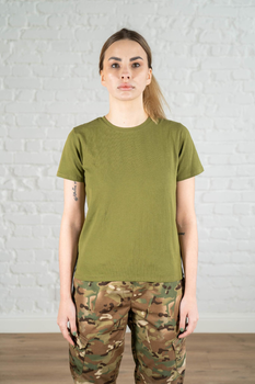 Женская военная футболка ХБ (хлопок) гипоаллергенная tactical Олива (665) , M
