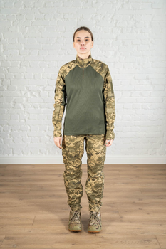 Жіноча військова форма убакс та штани з кишенями CoolMax ріп-стоп standart Піксель Олива (625) , XL