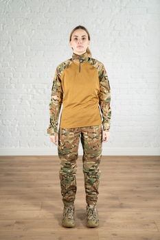 Армійська жіноча форма убакс та штани з кишенями CoolMax ріп-стоп standart Мультикам Койот (621) , M