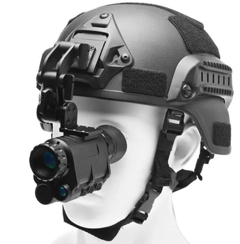 Монокулярний прилад нічного бачення на шолом NVG30 Wi-Fi 940nm цифровий монокуляр з кріпленням на шолом і акумулятором (Чорний)