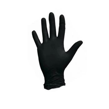 Нітрилові рукавиці без пудри Nitrylex Black Protective Gloves розмір S