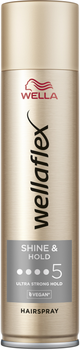 Лак для волос Wella Wellaflex Shine & Hold 5 Ultra Strong Hold 250 мл (4056800626168)