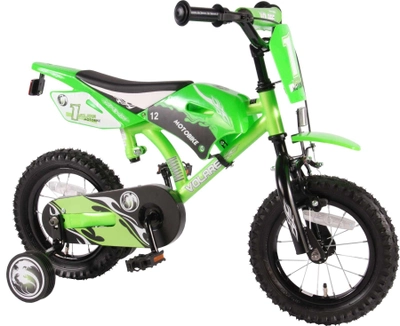 Дитячий велосипед Volare Мотобайк 12” Зелений (8715347612077)