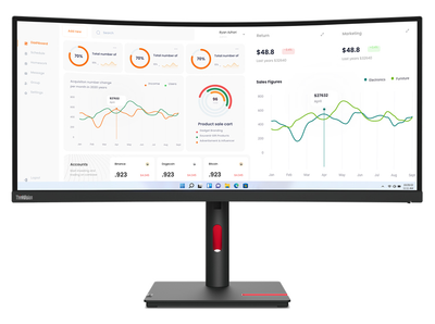 Монитор 34" Lenovo ThinkVision T34w-30 WLED LCD (63D4GAT1EU)