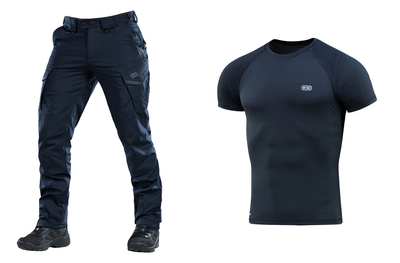 M-tac комплект футболка тренеровочная штаны тактические с вставными наколеннниками S