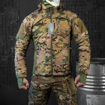 Чоловіча демісезонна Куртка Carrier на флісі із утепленими Рукавами та Липучками під шеврони мультикам розмір L