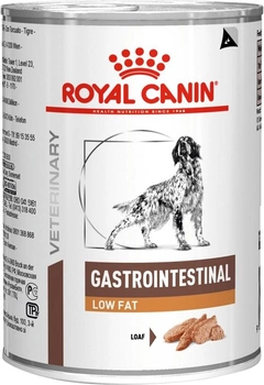 Royal Canin GastroIntestinal Low Fat Mokra karma dla psów o ograniczonej zawartości tłuszczu na zaburzenia trawienia u psów 410 g (9003579309452) (91004) (40290041)