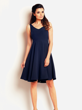 Плаття коротке літнє жіноче Awama A139 XL Темно-синє (5902360515260)