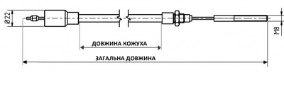 Трос тормозной Knott 1630/1840мм 90072