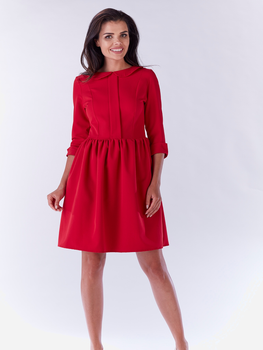 Sukienka trapezowa damska mini Awama A183 M Czerwona (5902360590311)