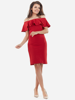 Плаття-футляр коротке літнє жіноче Awama A221 XL Червоне (5902360522138)