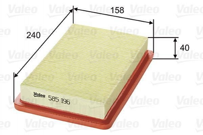 Воздушный фильтр Valeo 585196 B59513Z40, 75583381, B59513Z409A