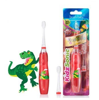 Звукова зубна щітка Brush-Baby KidzSonic 3+ динозавр