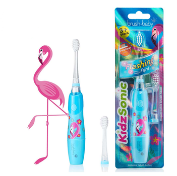 Звукова зубна щітка Brush-Baby KidzSonic 3+ фламінго