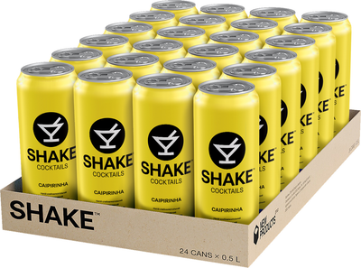 Упаковка слабоалкогольного напою SHAKE Cocktails Caipirinha 7% 0.5 л x 24 шт (4820252122949_1)