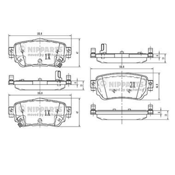 Тормозные колодки дисковые Nipparts N3611060