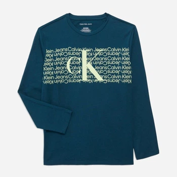 Подростковый лонгслив для мальчика Calvin Klein 573925650 152 см Зеленый (1159794166)