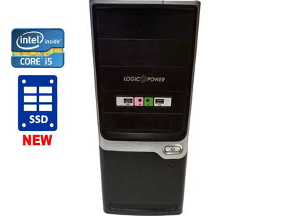 ПК LogicPower Tower / Intel Core i5-4590 (4 ядра по 3.3 - 3.7 GHz) / 8 GB DDR3 / 240 GB SSD NEW / Intel HD Graphics 4600 / 400W б/у