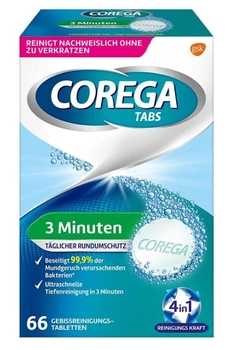 Таблетки  Corega для очищення зубних протезів 66 штуки (5054563091994)
