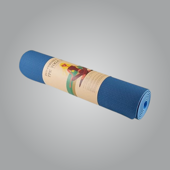Йогамат, килимок для фітнесу, TPE, 2 шари, 6мм, синій/блакитний (5415-2BB)