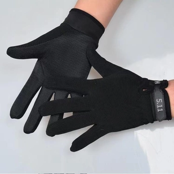 Тактические перчатки легкие без пальцев размер XL ширина ладони 10-11см, черные