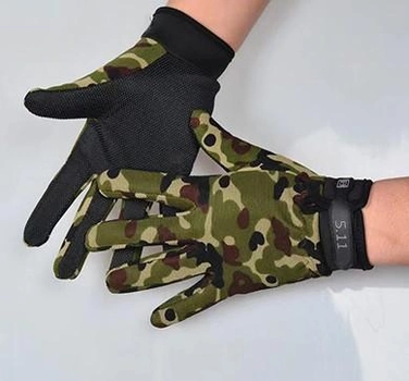 Тактические перчатки легкие без пальцев размер M ширина ладони 8-9см, камуфляж