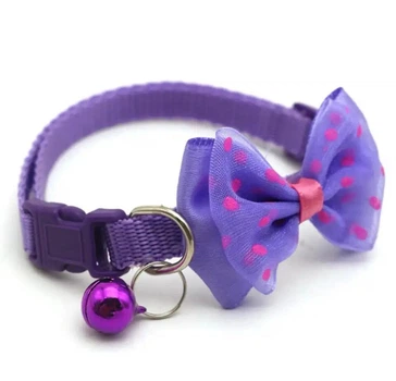 Ошейник с колокольчиком "для кошек и собак" Purple 19-32 см