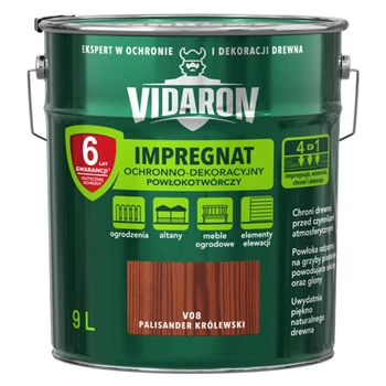 Просочення захисно-декоративне Vidaron Impregnat V08 Палісандер королівський Горіх 9 л