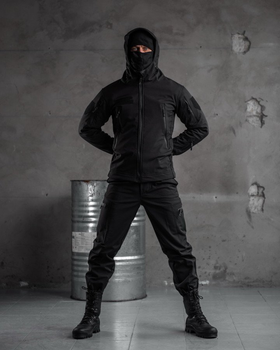 Тактический костюм softshell police black S