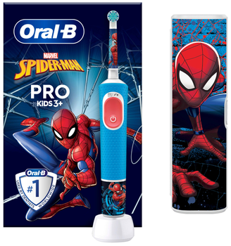 Электрическая зубная щетка Oral-B Vitality Pro Kids 3+ Spider-Man + TC