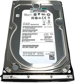 Жорсткий диск HP HDD 8TB 7.2K rpm 3.5" 512e SATA (834028-B21)