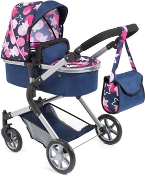 Wózek dla lalki Bayer City Neo 82 cm Blue/Pink (4003336181692)