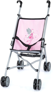 Прогулянкова коляска для ляльки Bayer Buggy 55 см Grey/Pink (4003336301083)