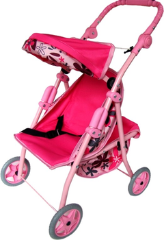 Wózek głęboki dla lalki Lazur-Mix Zuzia 70 cm Pink (5906745414049)