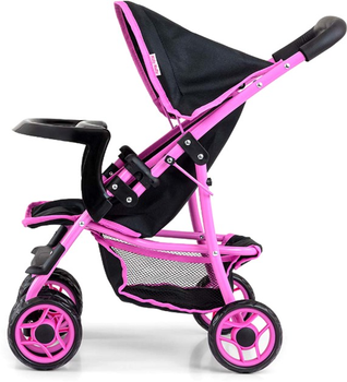 Wózek dla lalki Milly Mally Kate Prestige 52 cm Black/Pink (5901761128765)