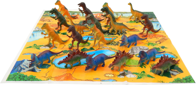 Набір фігурок HS Динозаври з килимком 20 шт (5907700637329)