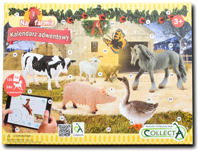 Zestaw figurek Collecta Konie Farma Advent Calendar (4892900841786)